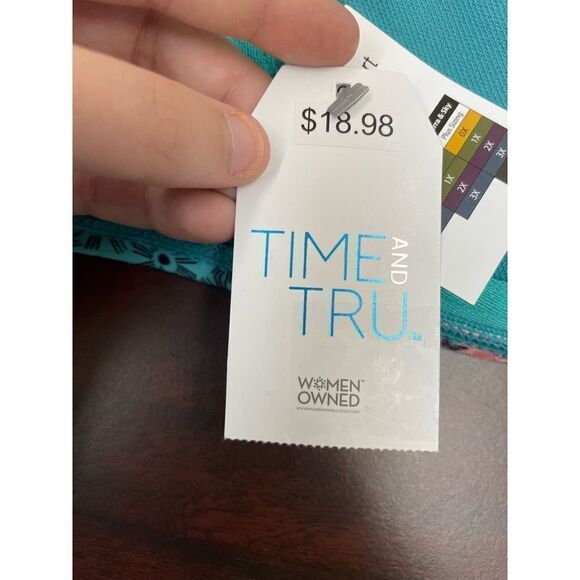 NWT Time and Tru Printed Underwire Balconette Swim Top - Picture 6 of 7